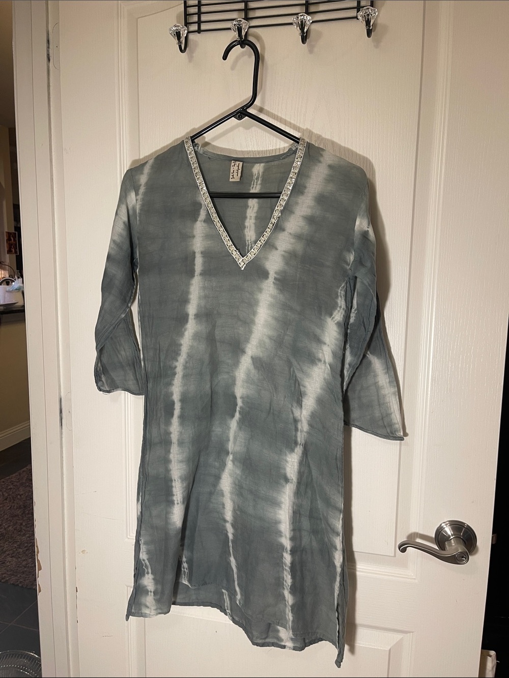 Lucky Ushci Light Grey Tie-Dye Tunic